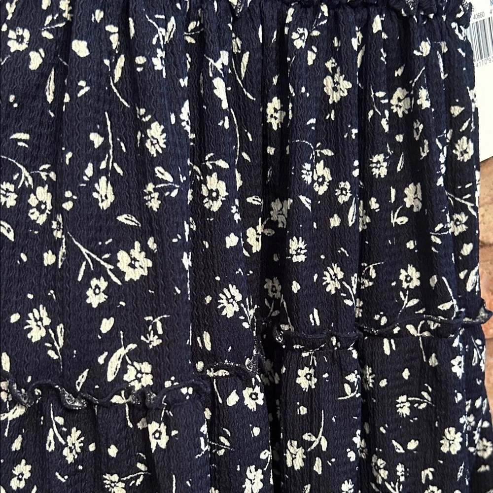 Rare Editions Navy Floral Casual Dress